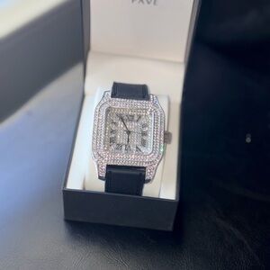 Elegant Black and Silver Men's Watch